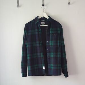 Vallier Kamakura Overshirt In Navy Plaid